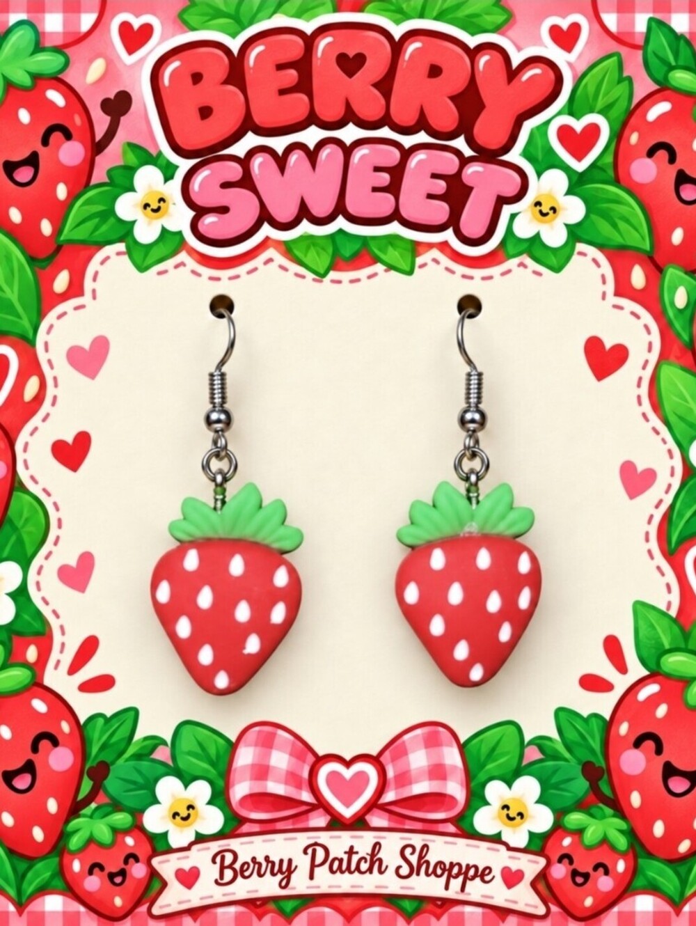 Sweet Strawberry Patch Earrings